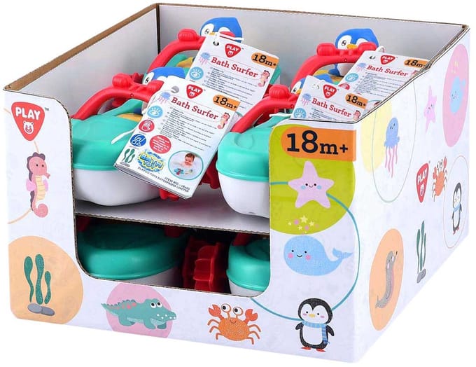 Playgo badspeelgoed bootje kleurrijk voor peuters en kleuters.