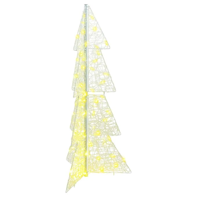 vidaXL Kerstboom 100 LED's Warmwit 120 cm Acryl