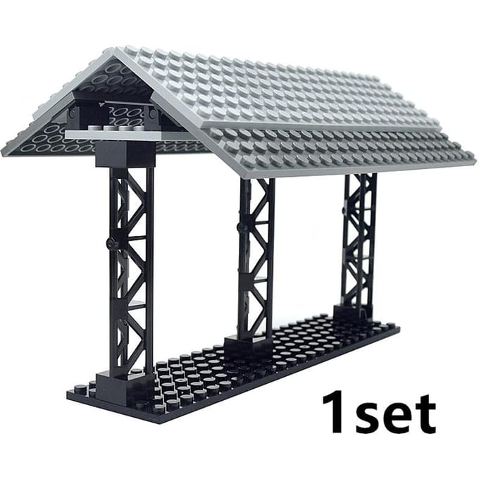 Stadstrein Bufferstop Onderdelen MOC Bouwstenen Creatieve Brug Leduo Assemblage Deeltjes Speelgoed voor Treinstation