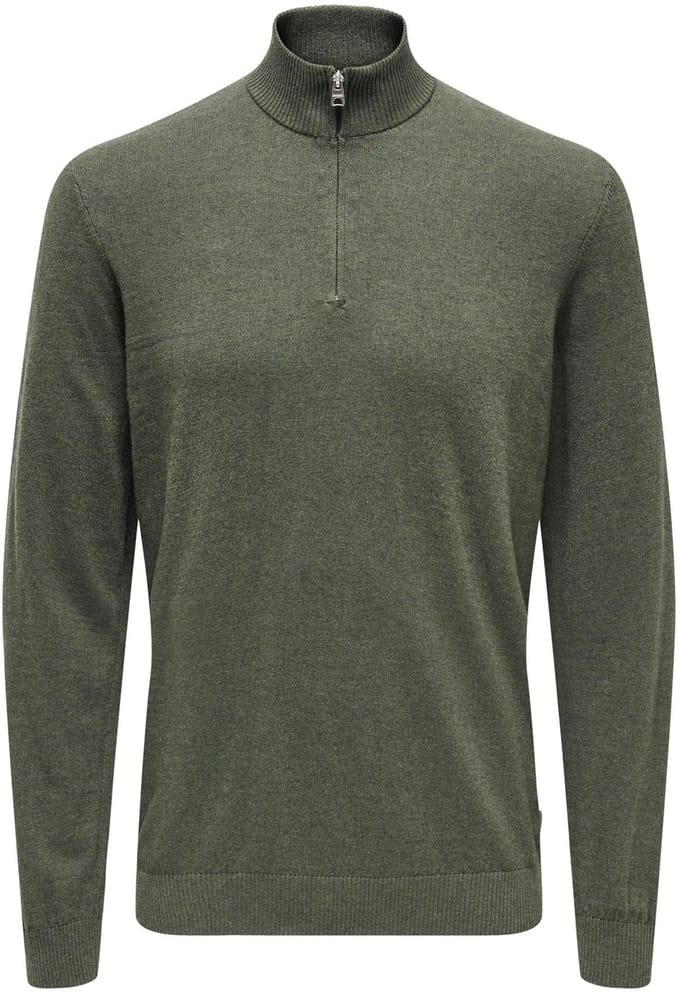 ONLY & SONS - ONSLOUI REG 12 MEL HALF ZIP KNIT NOOS Heren Trui