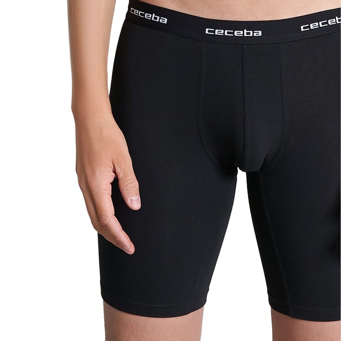 CECEBA New Classics - 2-pack Heren cyclist boxer - extra lange pijpen - Zwart