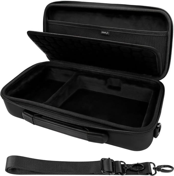Audio Interface Case voor UA Apollo Solo Heritage en Solo USB, Hard Shell met Schouderriem, Kabelcompartiment, Draagbare Opbergtas voor Studio en Reizen
