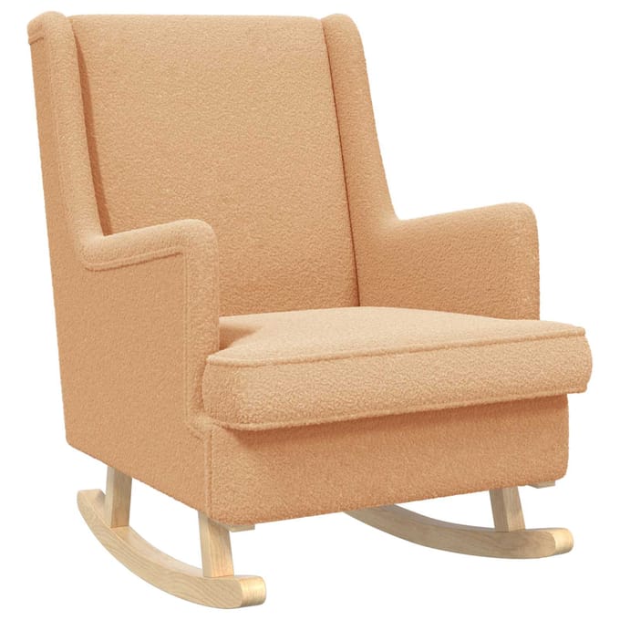 vidaXL - Schommelstoel - Beige - 62 - x - 80 - x - 85 - cm - Bouclé