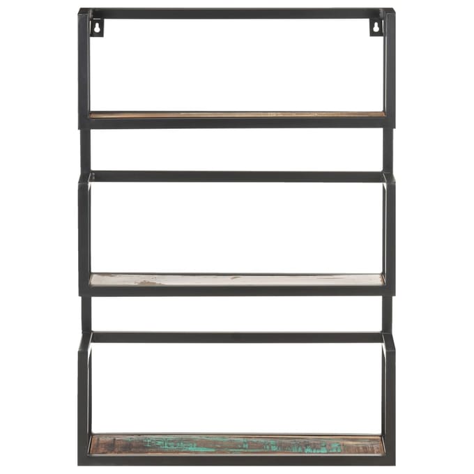 vidaXL - Wandrek - 60x20x85 - cm - massief - gerecycled - hout