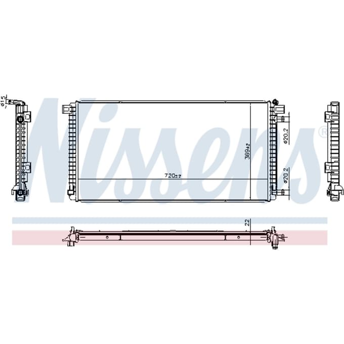 Radiator NISSENS 606787