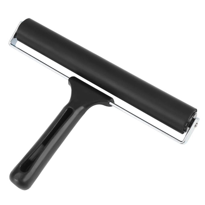 Rubberen Brayer Roller Verfkwast Inkt Applicator Kunst Handwerk Olieverf Gereedschap black