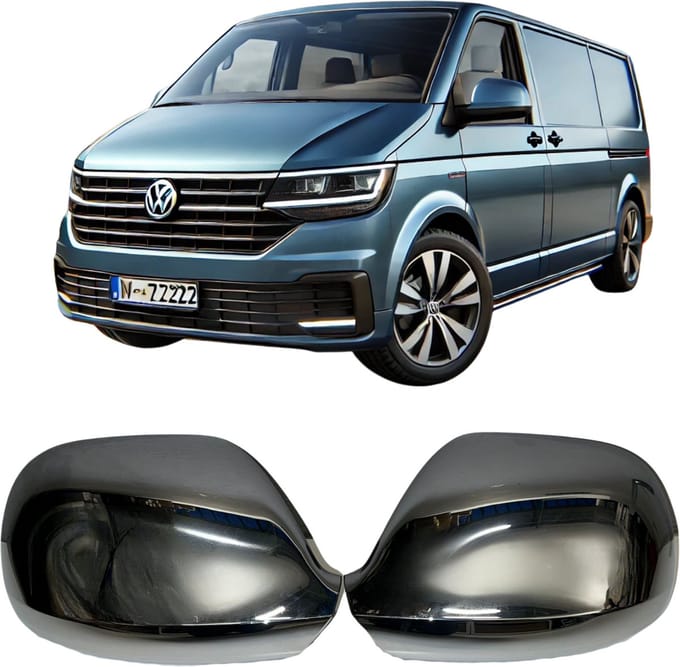 Spiegelkappen van verchroomd ABS voor Volkswagen T6 vanaf 2015-