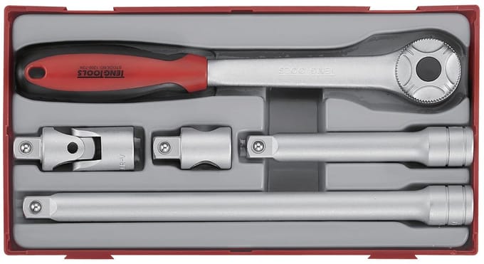 Set ratel en accessoires TT1 tray 1/2 5 delig Teng Tools TT1205