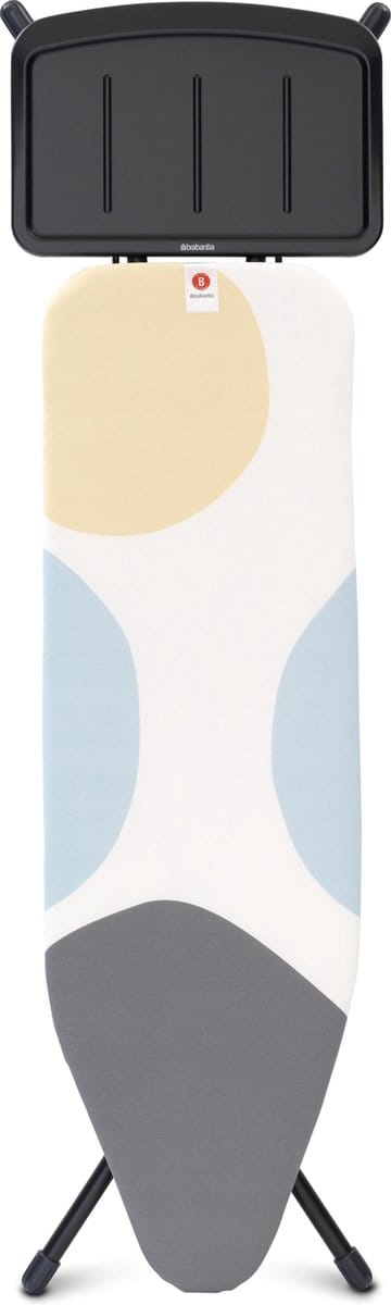 Brabantia Strijkplank B - met Stoomunithouder - 124 x 38 cm - Spring Bubbles