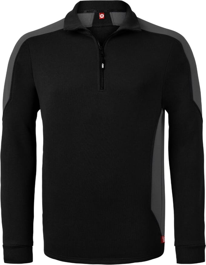 HAVEP Zipsweater Bicolor 10076 - Zwart/Charcoal - L