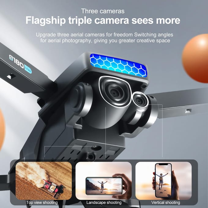 Afstandsbediening Quadcopter voor kinderen met camera 8K 3 camera borstelloze motor obstakelvermijding 1