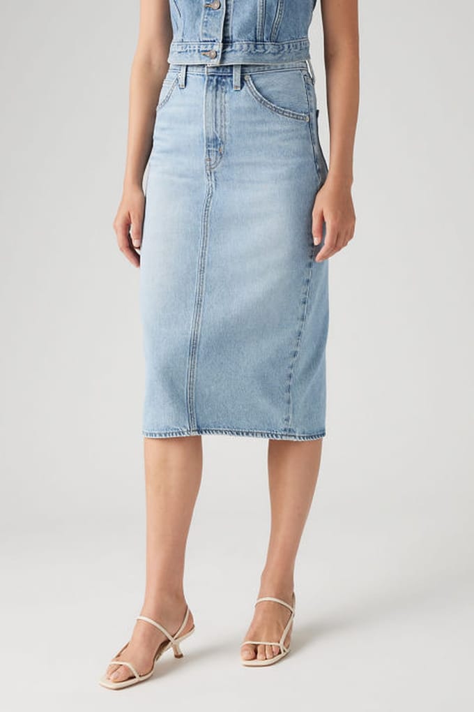 Levi's High Rise Back Slit Skirt Taglia: W23 | Minigonne Outlet | Donna