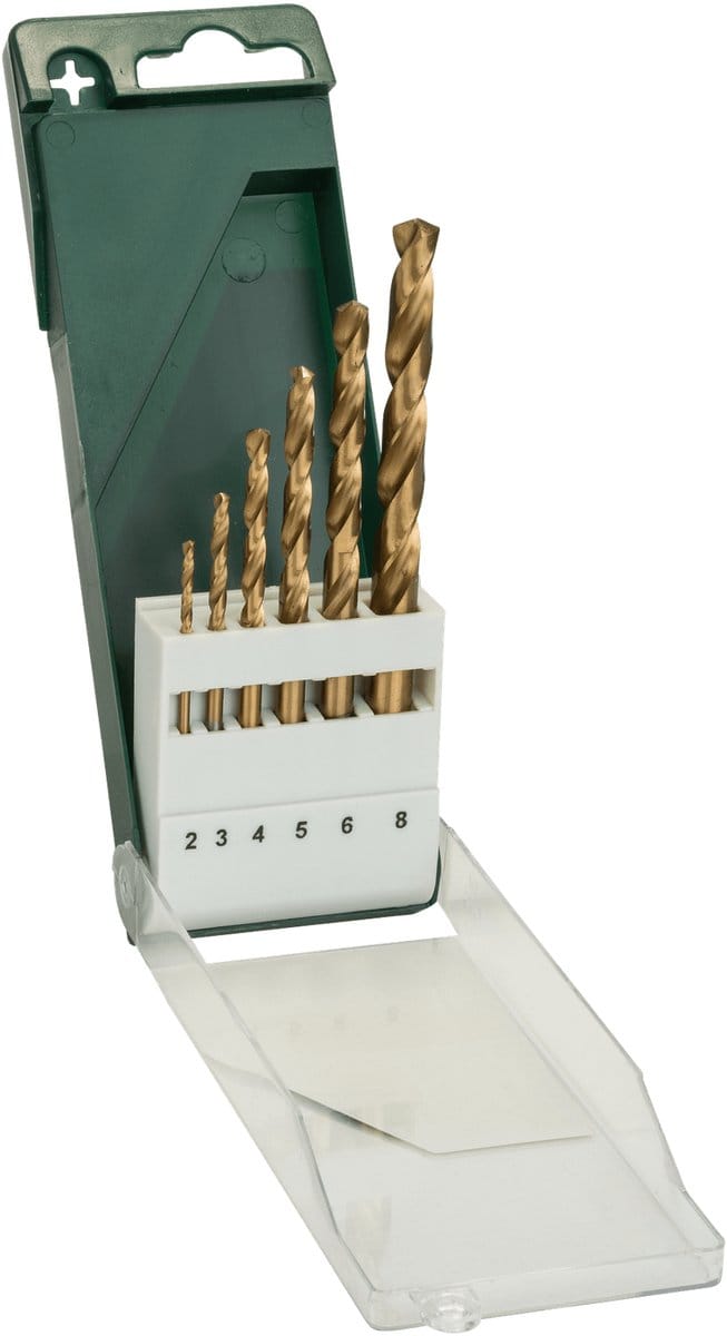 Bosch Accessories 2609255113 HSS Metaal-spiraalboorset 6-delig 2 mm, 3 mm, 4 mm, 5 mm, 6 mm, 8 mm TiN DIN 338 Cilinderschacht 1 set(s)