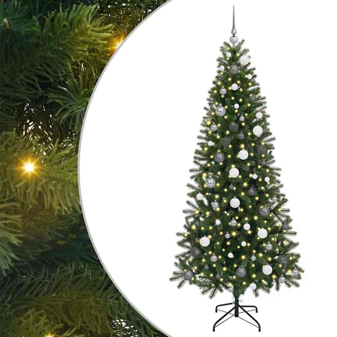 vidaXL Kunstkerstboom Groen 210 cm PE en PVC