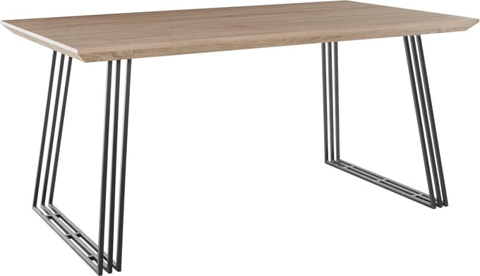 Kairo|Eettafel 160 cm 6 plaatsen in Zwart Eiken