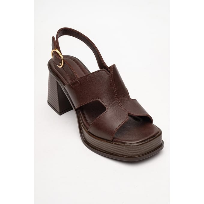 Zennia Leer Platform Sandaal (Women)