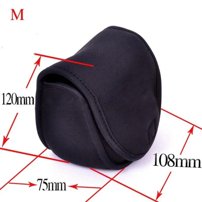 Visserijtassen Spinning Reel Pouch Baitcasting Visserij-reel Tas Beschermhoes Cover Houder Opbergtas black