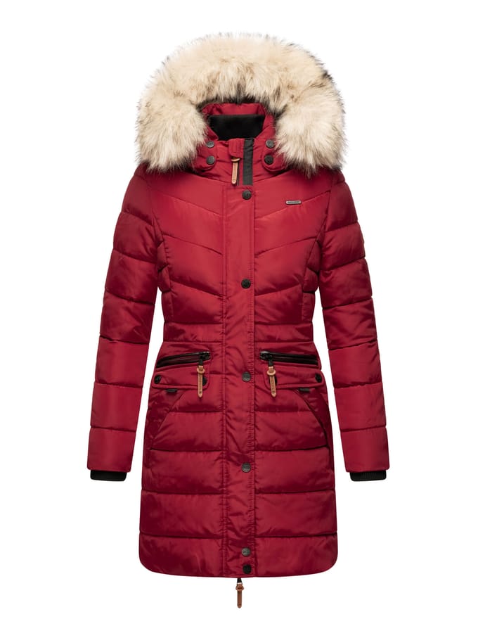 Navahoo Dames Winterjas Paula – Extra Warm, Waterafstotend & Met Afneembare Bontkraag