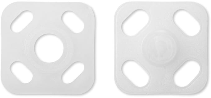 Prym Aannaai drukknopen 15 stuks 9 mm plastic wit