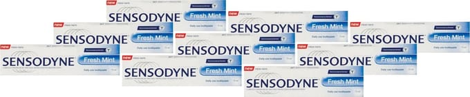 Sensodyne Tandpasta Fresh Mint - Voordeelverpakking 9 x 75 ml