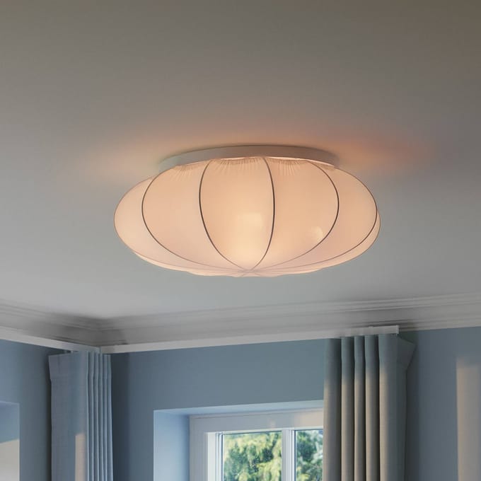 Nordlux Plafondlamp Aeron, wit, Ø 60 cm, textiel, E27