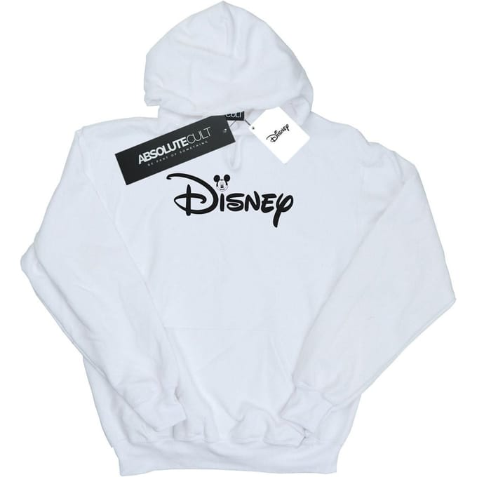Disney Heren Mickey Mouse Hoofd Logo Hoodie (Wit)