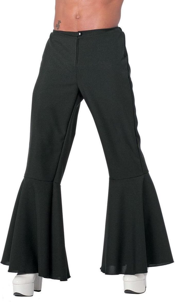Hippie broek zwart bi-stretch man - Maat 56