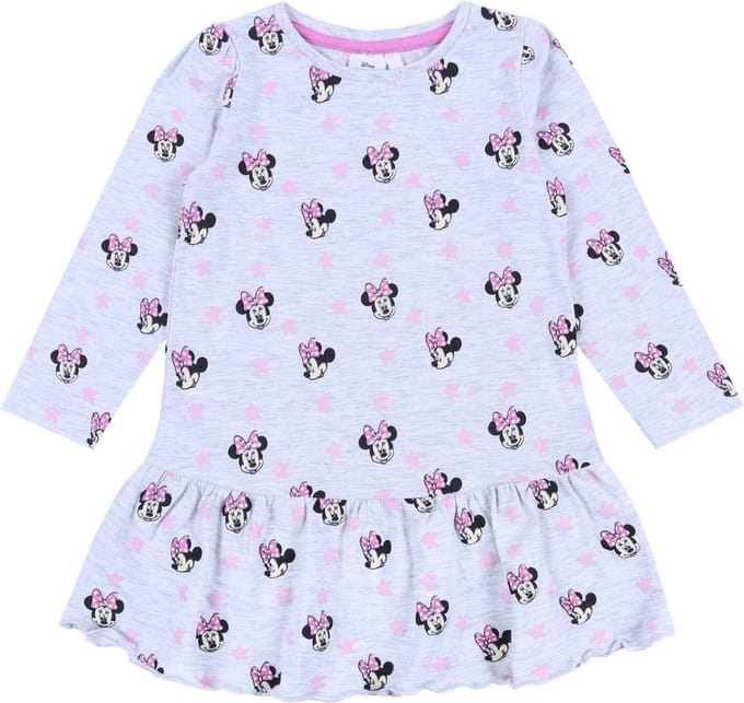 Grijs gemêleerd Minnie Disney-jurkje