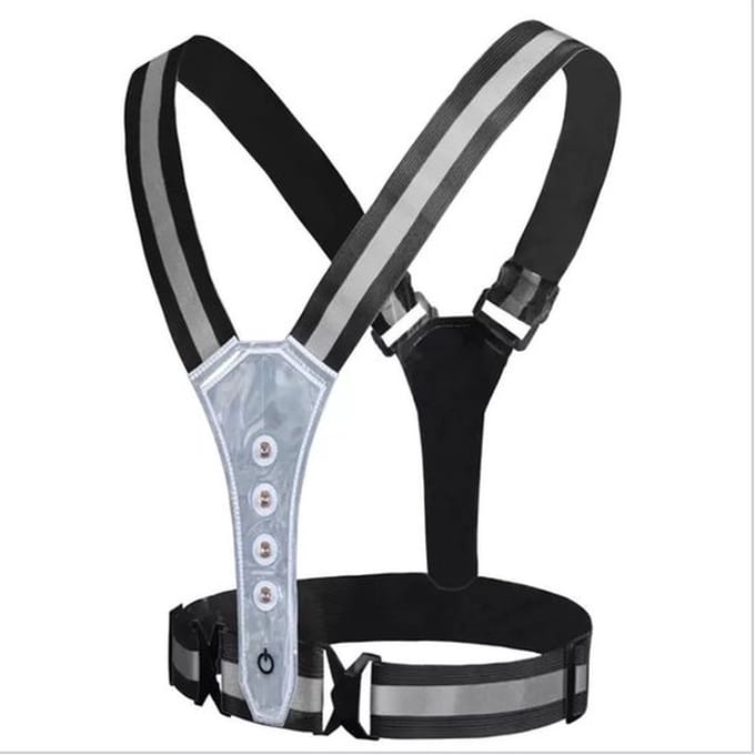 Scoby - Hardloopvest - Hardloopverlichting - Rode Verlichting - Veiligheid - Accessoires - LED - Running Vest - Zwart