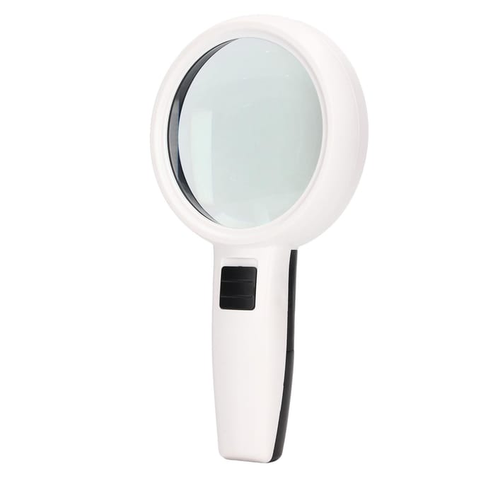 Loupe 30X HD Loupe à main éclairée avec interrupteur antidérapant