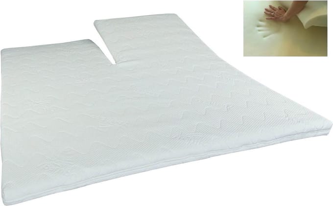 Slaaploods.nl Splittopper - Traagschuim Bamboo - 180x200 cm - Dikte 8 cm