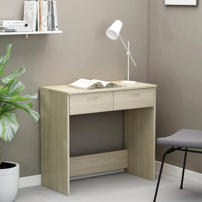 vidaXL - Bureau - 80x40x75 - cm - bewerkt - hout - sonoma - eikenkleurig