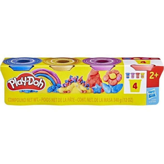 Play-Doh 4-pack Metallic glans boetseerklei