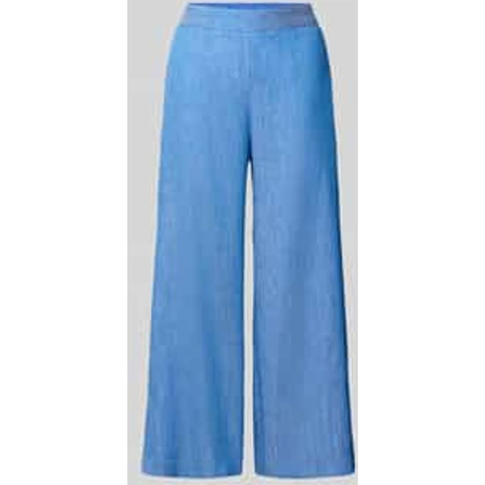 Culotte in denimlook van mix van katoen en linnen