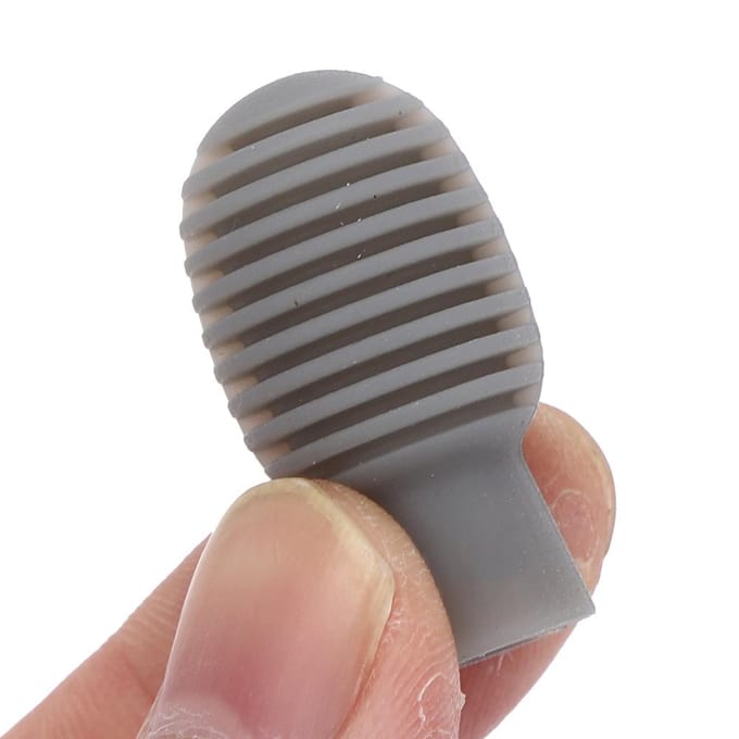 4 Stuks Drumstok Oefentip Draagbare Siliconen Stille Drumstok voor Beginnende Oefening gray