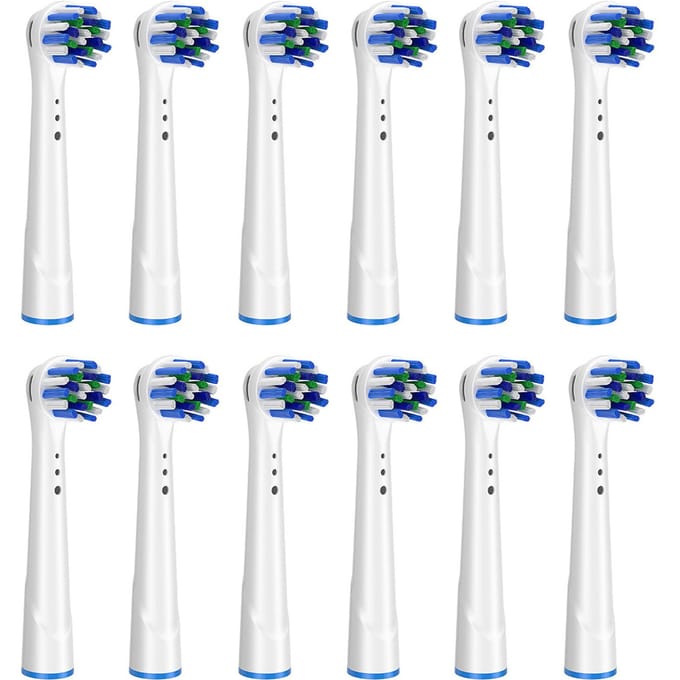 Têtes de brosse à dents de rechange, 8 pièces/ensemble, compatibles avec la brosse à dents électrique Oral B Braun sensible 12pcs white