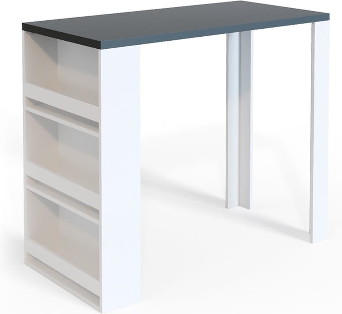 Vicco Bartafel – 57 x 117 cm met 3 compartimenten Wit/antraciet