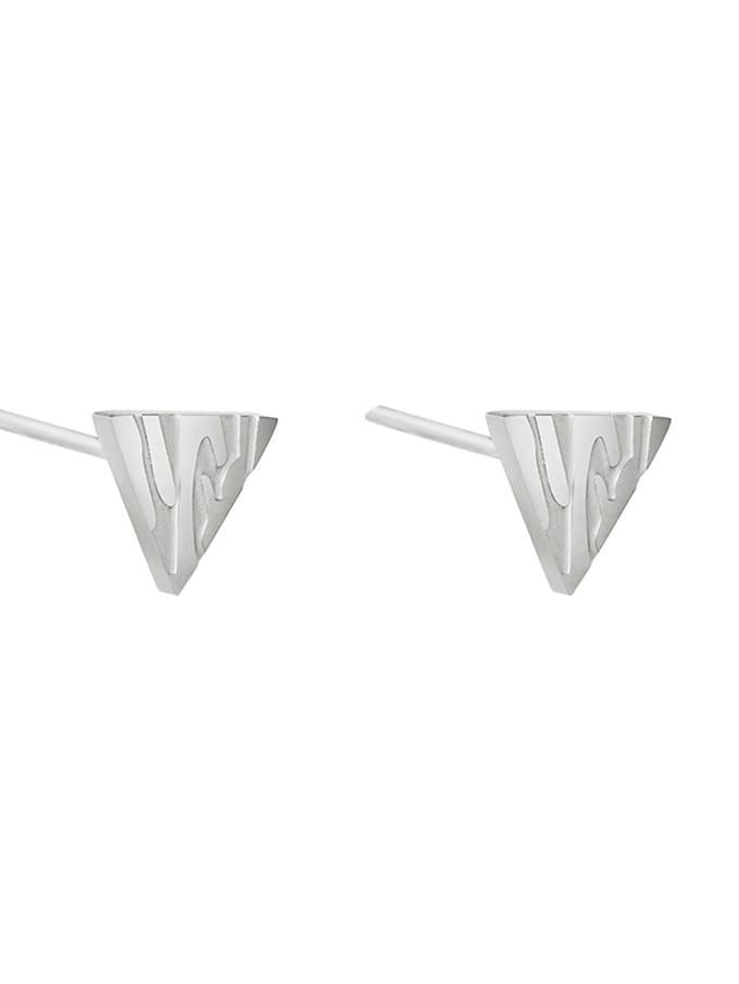 Oorbel stud driehoek met dierenprint 0.8x6x5 - zilver - LMPiercings