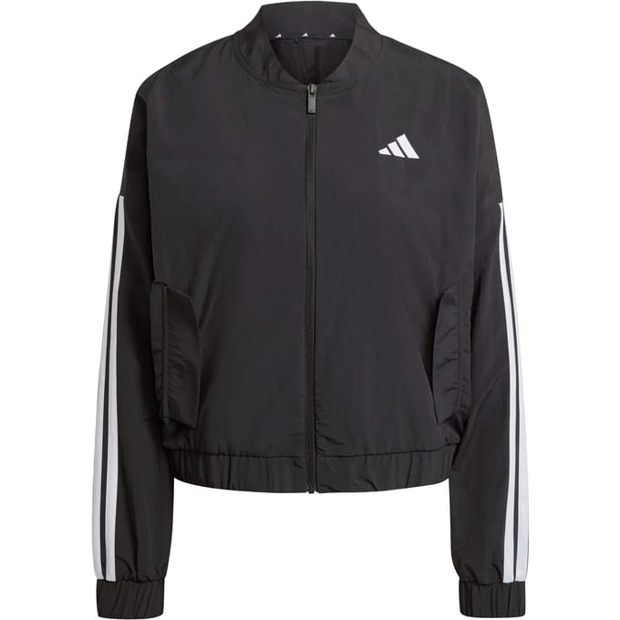 Adidas Essentials 3-Stripes Bomber Trainingsjas dames Zwart S/36