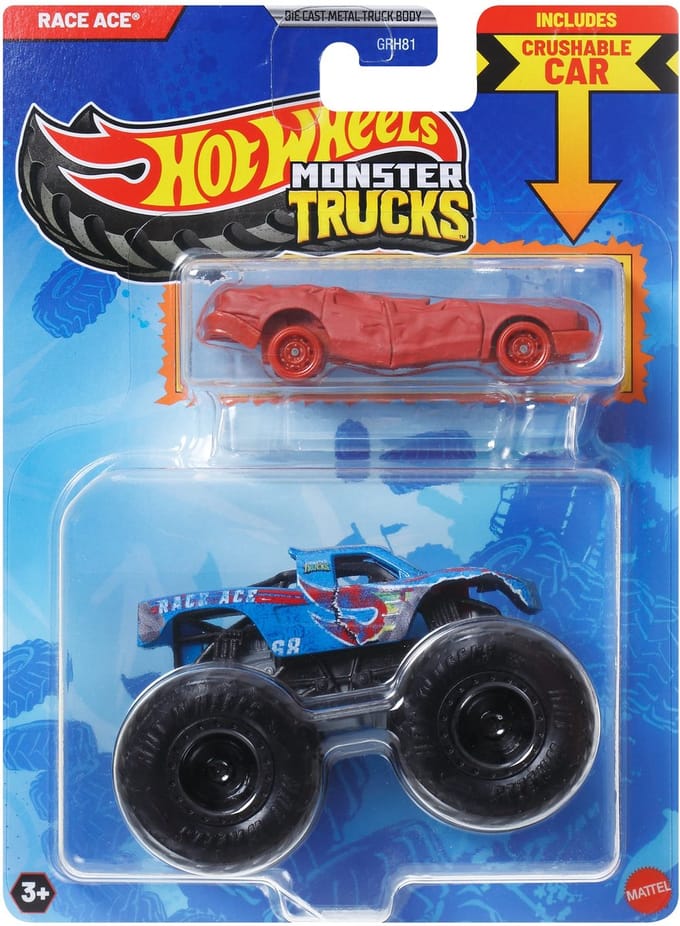 Hot Wheels Monster Trucks Auto - Race Ace 2-delig inclusief kleine auto