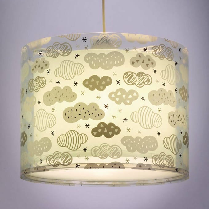 Dalber hanglamp CLOUDS voor de kinderkamer, blauw