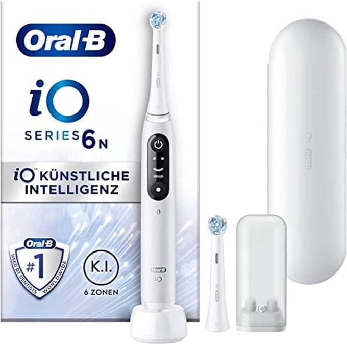 Oral-B iO Series 6 White JAS22 Elektrische tandenborstel Roterend / oscillerend Wit