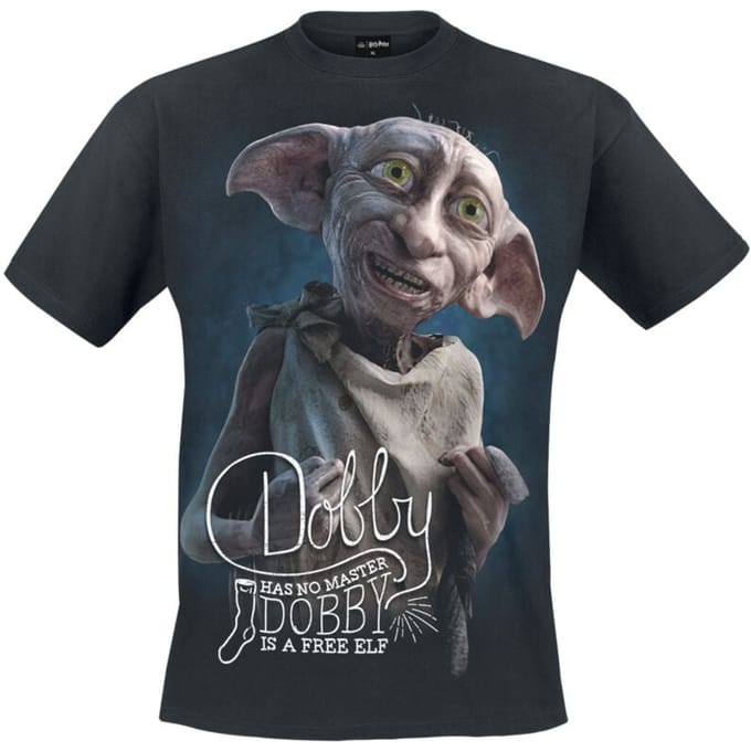 Harry Potter T-shirt - Dobby - S tot XXL - zwart