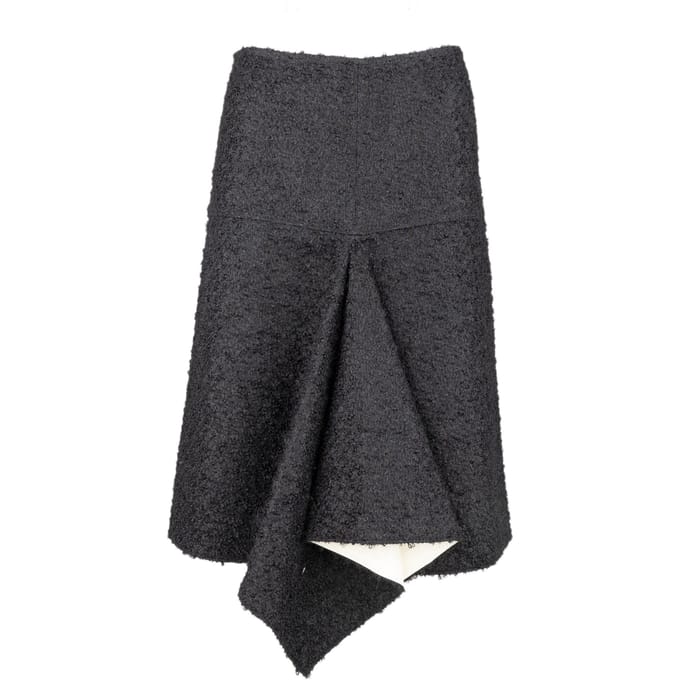 Marni Asymmetrische Lamsleren Rok - '10s