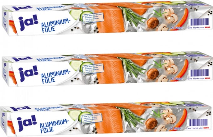 Ja! | 3 x 50 (!) meter Aluminiumfolie | scheurbestendig