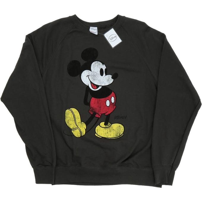 Disney Heren Mickey Mouse Classic Kick Sweatshirt (Licht Grafiet)