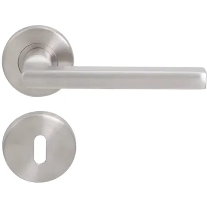 Sencys Deurkruk Op Rozet Milano - Rvs - Metaal Geborsteld - Sleutelgat - 130 Mm
