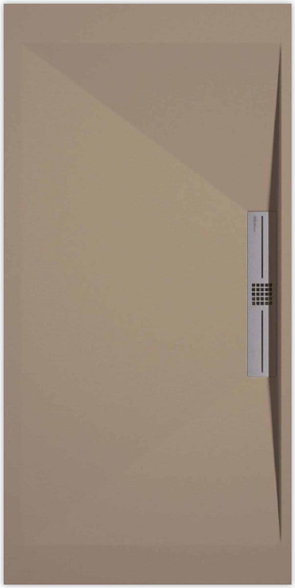 Sanifun douchebak Stone Side Moka Smooth 900 x 800 S