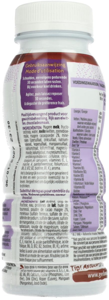 Gerlinea Drinkmaaltijd Chocolade - 8 x 236 ml - Voordeelverpakking