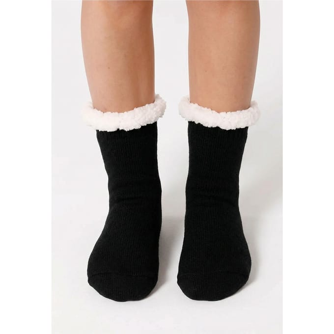 "Pure Black" Sherpa sokken